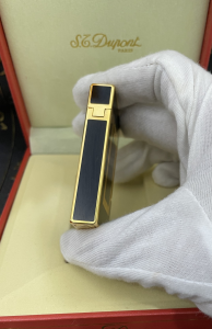 Luxury Womens Lighter ST Dupont Black Gold Finish Lighter A168PP380 AA158873
