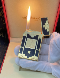 Luxury Womens Lighter ST Dupont Black Gold Finish Lighter A168PP380 AA158874