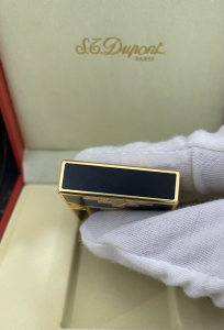 Luxury Womens Lighter ST Dupont Black Gold Finish Lighter A168PP380 AA158874