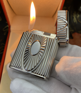 Luxury Womens Lighter ST Dupont Silver Finish Lighter A168PP380 AA158852