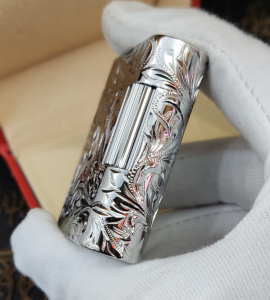Luxury Womens Lighter ST Dupont Silver Finish Lighter A168PP380 AA158861