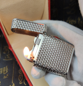 Luxury Womens Lighter ST Dupont Silver Finish Lighter A168PP380 AA158868