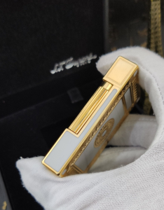 Luxury Womens Lighter ST Dupont White Gold Finish Lighter A168PP380 AA158875