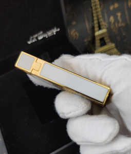 Luxury Womens Lighter ST Dupont White Gold Finish Lighter A168PP380 AA158875