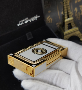 Luxury Womens Lighter ST Dupont White Gold Finish Lighter A168PP380 AA158875