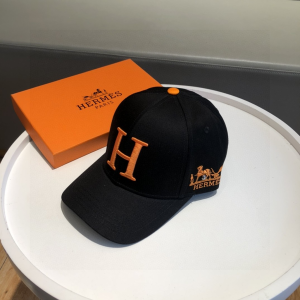Hermes Baseball Cap Hats Black 