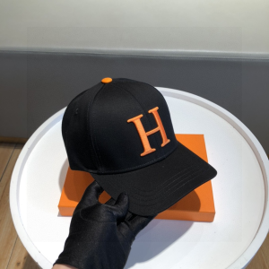 Luxury Womens Hat Hermes Baseball Cap Hats in Black A190PP90 AA158909