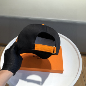 Luxury Womens Hat Hermes Baseball Cap Hats in Black A190PP90 AA158909