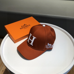 Hermes Baseball Cap Hats Brown 