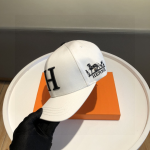 Luxury Womens Hat Hermes Baseball Cap Hats in White A190PP90 AA158911
