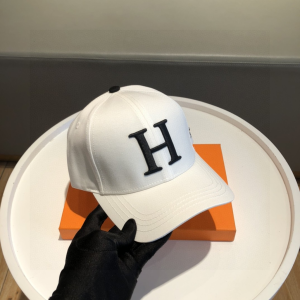 Luxury Womens Hat Hermes Baseball Cap Hats in White A190PP90 AA158911