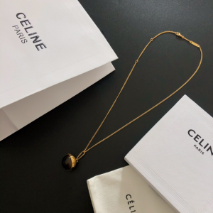 Celine Separables Chain Sphere Pendant Necklace 