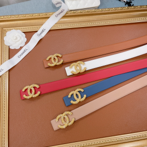 Luxury Womens Belts Chanel Gold CC Logo Leather Belt 30MM A175PP240 AA159741