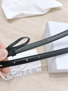 Luxury Womens Belts Dior Bobby Belt in Black Smooth Calfskin 12MM A175PP240 AA159745