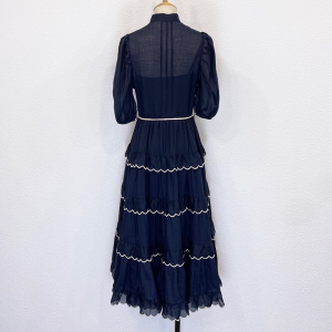 Luxury Womens Clothing Zimmermann Long Blue Dress SMLXL A154PP1280 AA159720