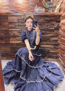 Luxury Womens Clothing Zimmermann Long Blue Dress SMLXL A154PP1280 AA159720