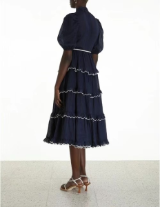 Luxury Womens Clothing Zimmermann Long Blue Dress SMLXL A154PP1280 AA159720