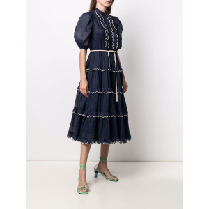Luxury Womens Clothing Zimmermann Long Blue Dress SMLXL A154PP1280 AA159720