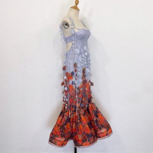 Luxury Womens Clothing Zimmermann Luminous Tiered Gown Dress SMLXL A154PP1280 AA159711