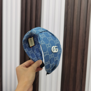 Luxury Womens Headband Gucci GG Denim Blue Headband A152PP110 AA159687