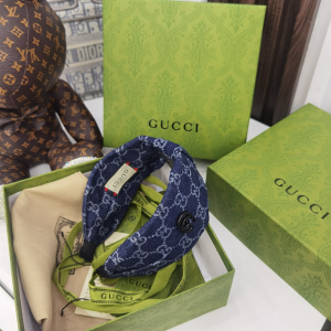 Gucci GG Denim Blue Headband 