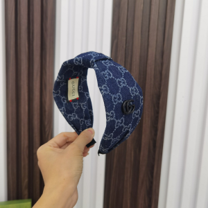 Luxury Womens Headband Gucci GG Denim Blue Headband A152PP110 AA159688