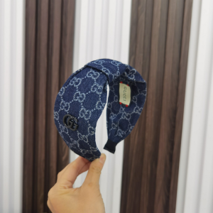 Luxury Womens Headband Gucci GG Denim Blue Headband A152PP110 AA159688