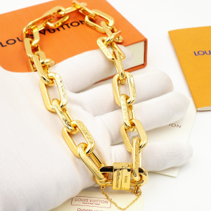 Luxury Womens Jewelry Louis Vuitton Necklace LV Edge Gold Necklace A152PP220 AA159700