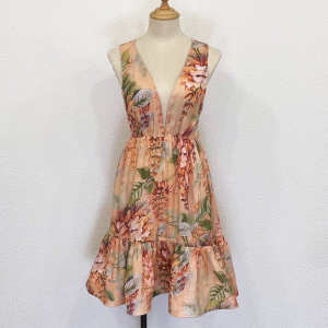 Zimmermann Candescent Plunge Neck Mini DressXL Zimmermann Candescent Plunge Neck Mini DressXL