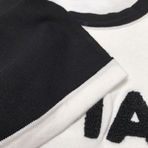 Luxury Womens Clothing Balmain Logo Knit T Shirt in Black SML A29PP380 AA159859