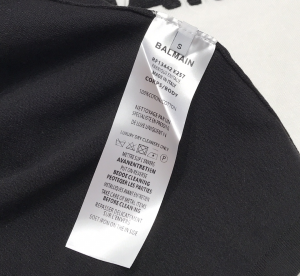 Luxury Womens Clothing Balmain Logo Knit T Shirt in Black SML A29PP380 AA159859