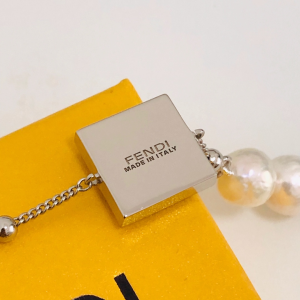 Luxury Womens Jewelry Fendi FF Charm Pearl Bracelet A39PP160 AA159892