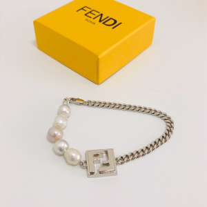 Fendi FF Charm Pearl Bracelet 