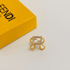Fendi Gold FF Logo Rings 