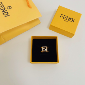 Luxury Womens Jewelry Fendi Gold FF Logo Rings A39PP110 AA159868
