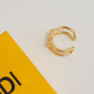 Luxury Womens Jewelry Fendi Gold FF Logo Rings A39PP110 AA159868
