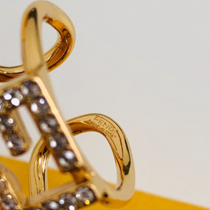 Luxury Womens Jewelry Fendi Gold FF Logo Rings A39PP110 AA159868