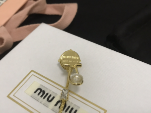 Luxury Womens Jewelry Miu Miu Hoop and Pendant Earrings A39PP130 AA159883