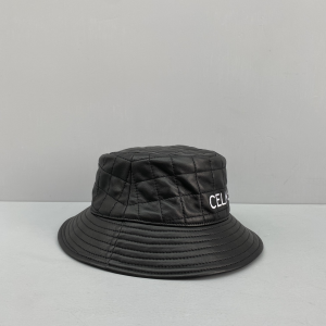 Luxury Womens Hats Celine 2021 Black Lambskin Bucket Hat A141PP480 AA160215