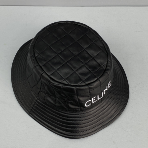 Luxury Womens Hats Celine 2021 Black Lambskin Bucket Hat A141PP480 AA160215