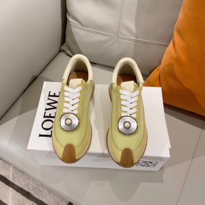 Luxury Womens Shoes Loewe Pearl Runner Sneaker in Green 35 To 40 A136PP480 AA160186