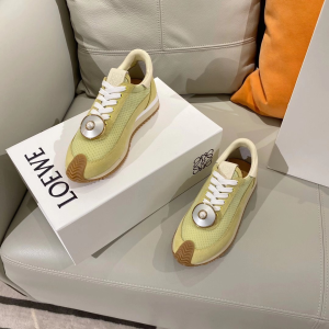 Luxury Womens Shoes Loewe Pearl Runner Sneaker in Green 35 To 40 A136PP480 AA160186