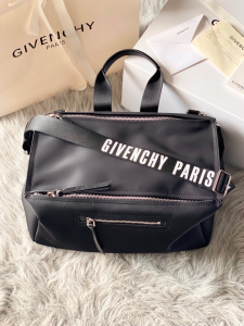 Givenchy Pandora Black Leather and Nylon Shoulder Bag Givenchy Pandora Black Leather and Nylon Shoulder Bag