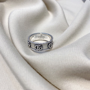 Gucci Ring Gucci Thin Silver Double G Ring 