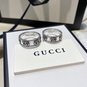 Luxury Womens Jewelry Gucci Ring Gucci Thin Silver Double G Ring A152PP240 AA160614