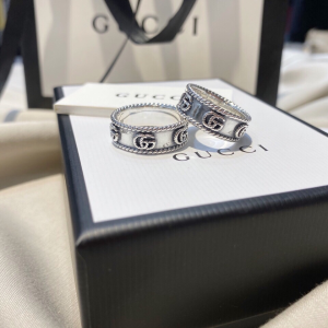 Luxury Womens Jewelry Gucci Ring Gucci Thin Silver Double G Ring A152PP240 AA160614