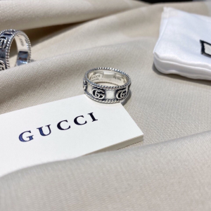 Luxury Womens Jewelry Gucci Ring Gucci Thin Silver Double G Ring A152PP240 AA160614