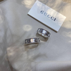 Luxury Womens Jewelry Gucci Ring Gucci Thin Silver Double G Ring A152PP240 AA160614