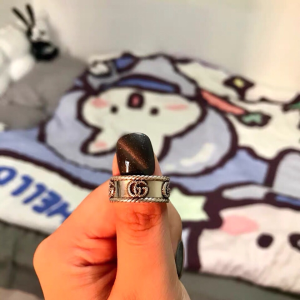 Luxury Womens Jewelry Gucci Ring Gucci Thin Silver Double G Ring A152PP240 AA160614
