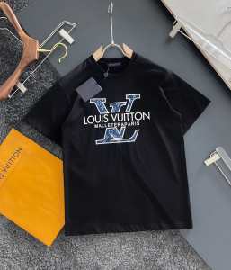 Louis Vuitton Mens Black Cotton T Shirt 